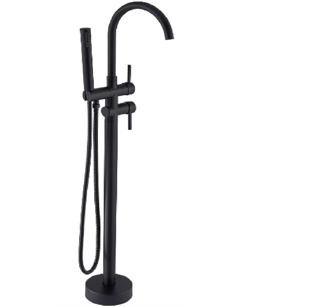 GRIFERIA DE PISO / PIE  MONOMANDO PARA BAÑERA BRIDGE BLACK REF. GRI-2243 MARCA BELT-G