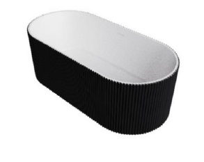 JACUZZI / BAÑERA METEORA FREESTANDING 1700 X 800 X 580 MM COLOR NEGRO/ BLANCO REF. NVTUB1872 NOVA