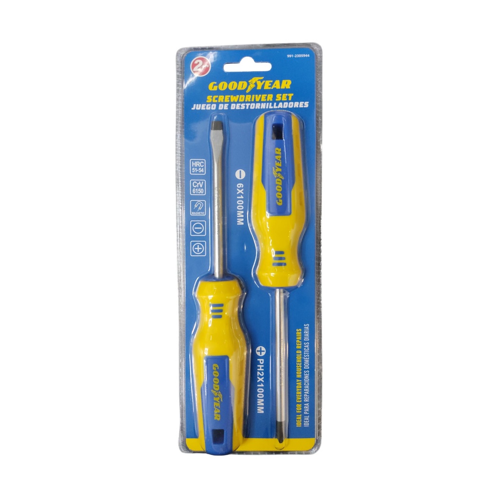 JUEGO DE DESTORNILLADOR 2 PZAS PALA/PHILLIPS REF. 991-2305944 / 059449 MARCA GOOD YEAR