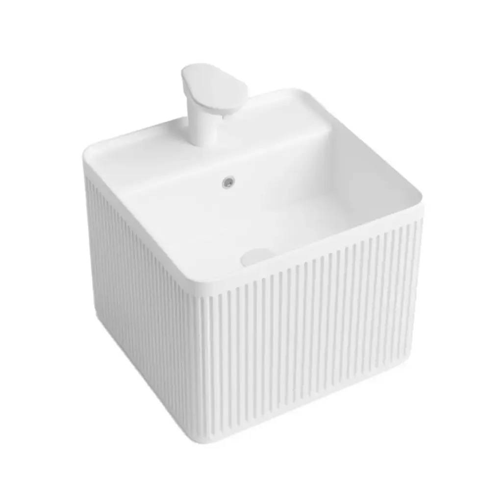 LAVAMANOS CUADRADO AEREO 40 CM X 40 CM X 38 CM COLOR BLANCO REF. LAV-2010 MARCA UNIQUE