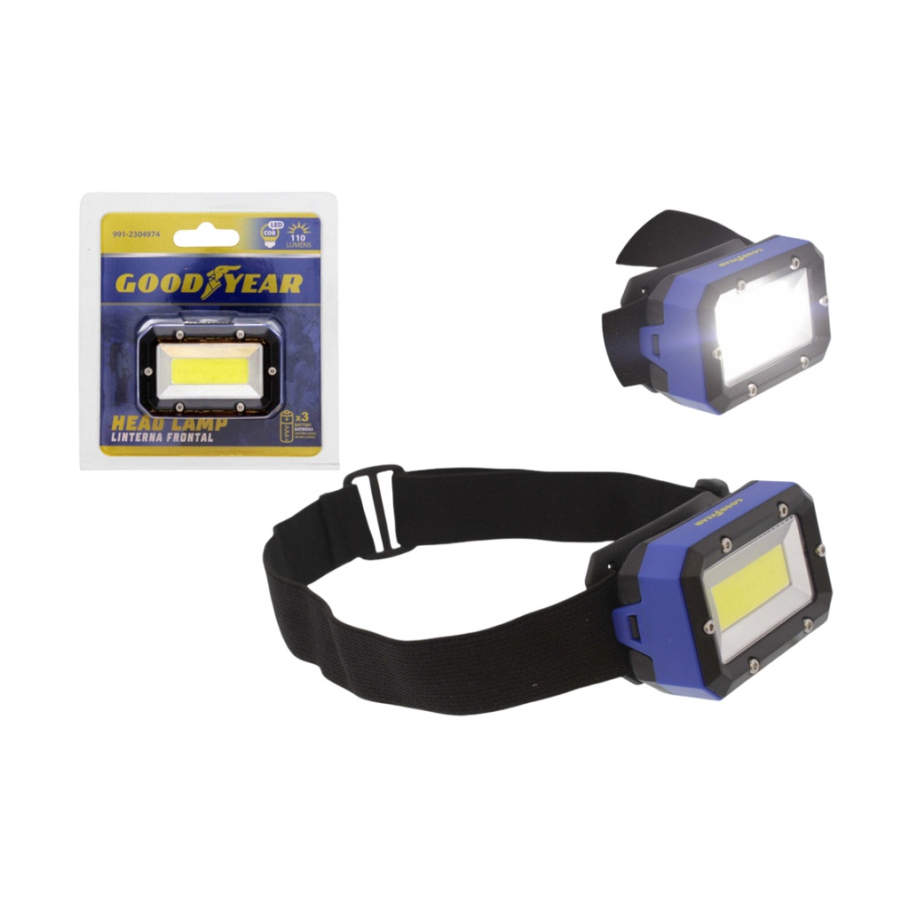 LINTERNA DE CABEZA 110 LUMENES 3 BATERIAS AAA (NO INCLUI.) REF. 991-2304974 / 049747 MARCA GOOD YEAR