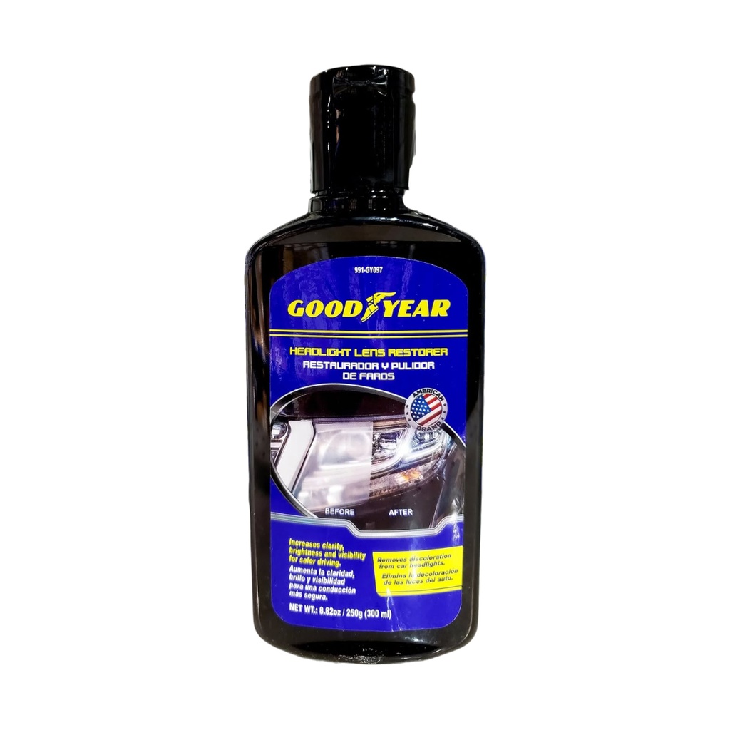 RESTAURADOR Y PULIDOR DE FAROS 300 ML LIQUIDO REF. 991-GY097 / 386830 MARCA GOOD YEAR