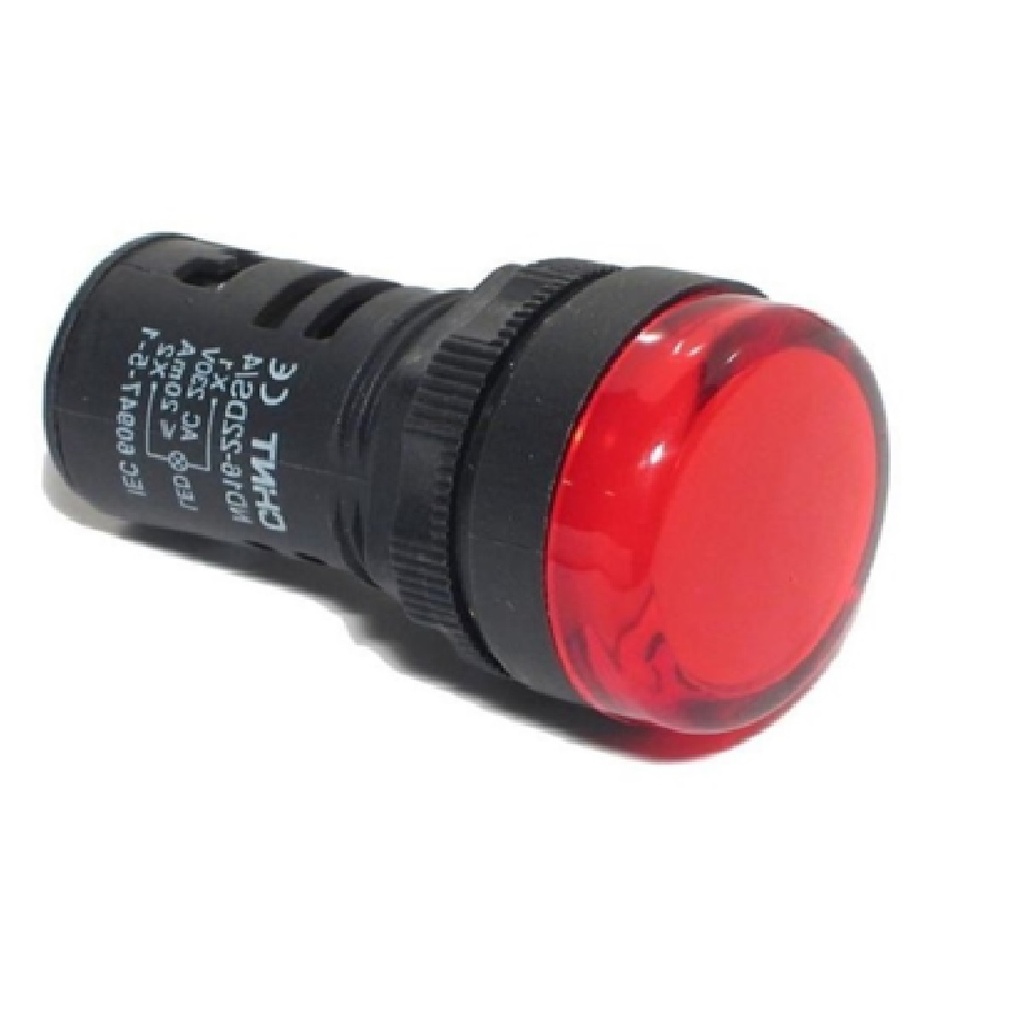LUZ INDICADORA LED MULTIVOLTAJE 110-220 V ROJO / PILOTO LUMINOSO REF. ND16-22CS/4 MARCA CHINT