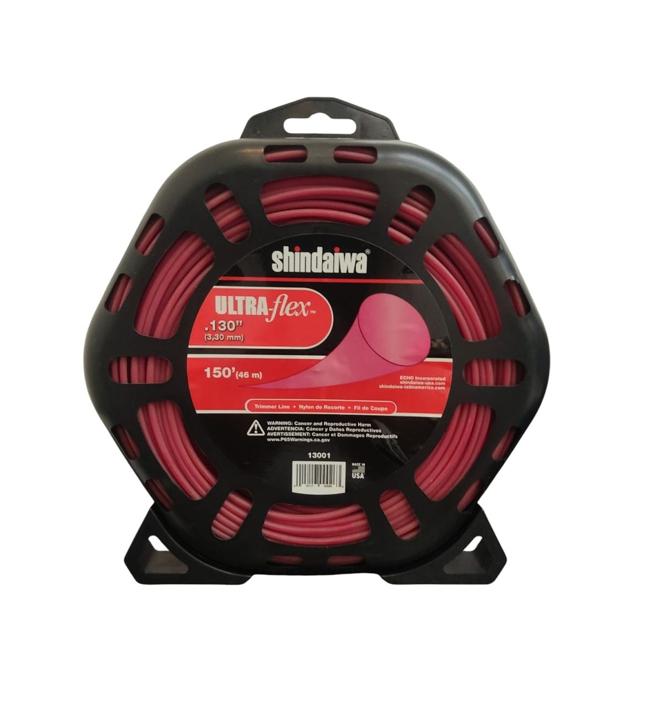 NYLON REDONDO PARA PODADORA 3,30 MM X 46 MTS ( ROLLO ) ROJO REF. 13001 / 000263 MARCA SHINDAIWA