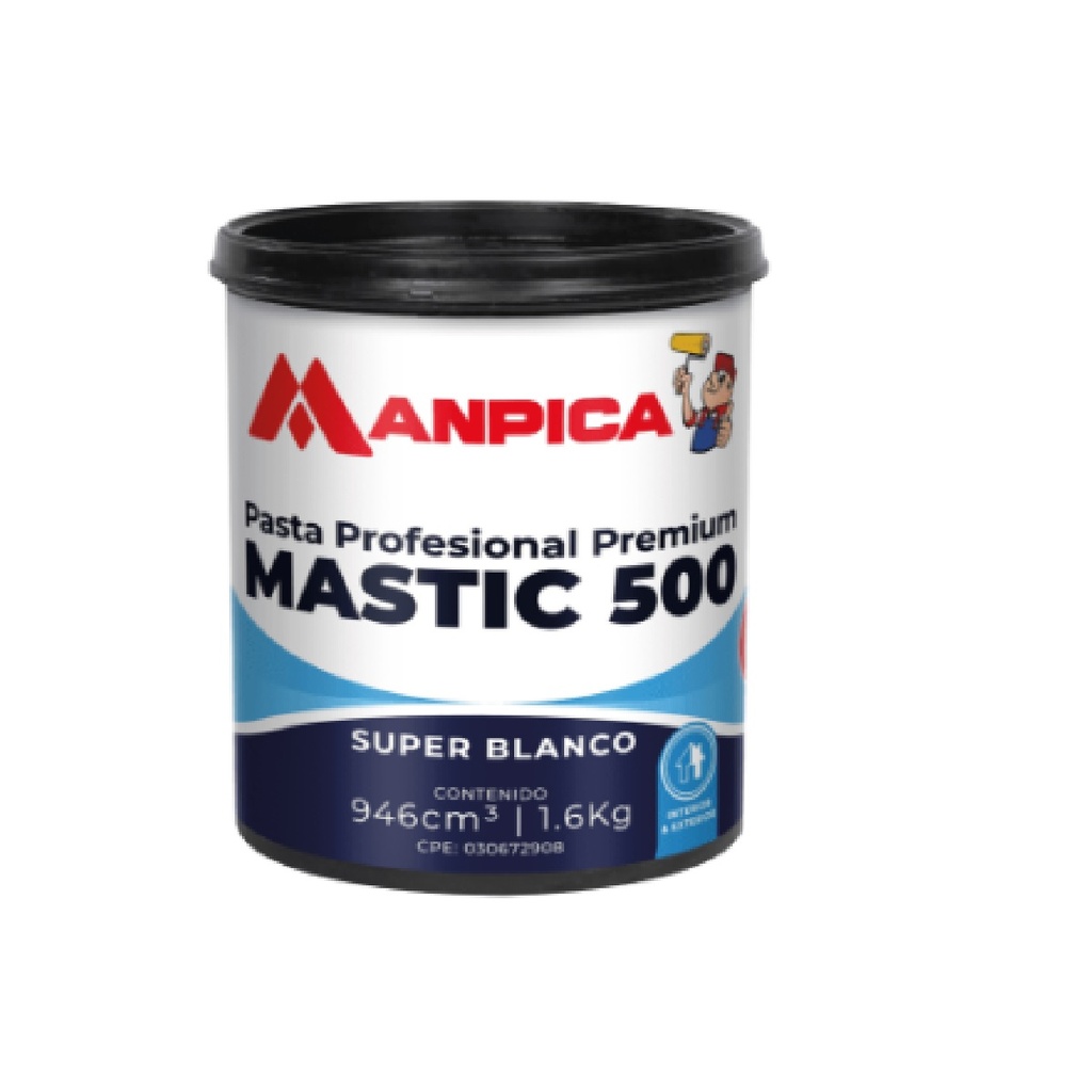 PASTA PROFESIONAL TIPO A 1/4 GL (1.6 KG) MASTIC-500  REF. PMT-100-04 MARCA MANPICA