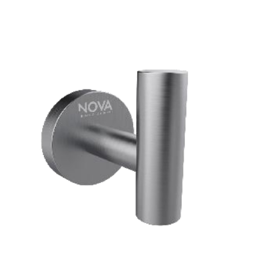 PERCHERO INDIVIDUAL 50 CM SERIE TEMPO BRUSHED RADIANCE / GRIS REF. NVACC7611 MARCA NOVA