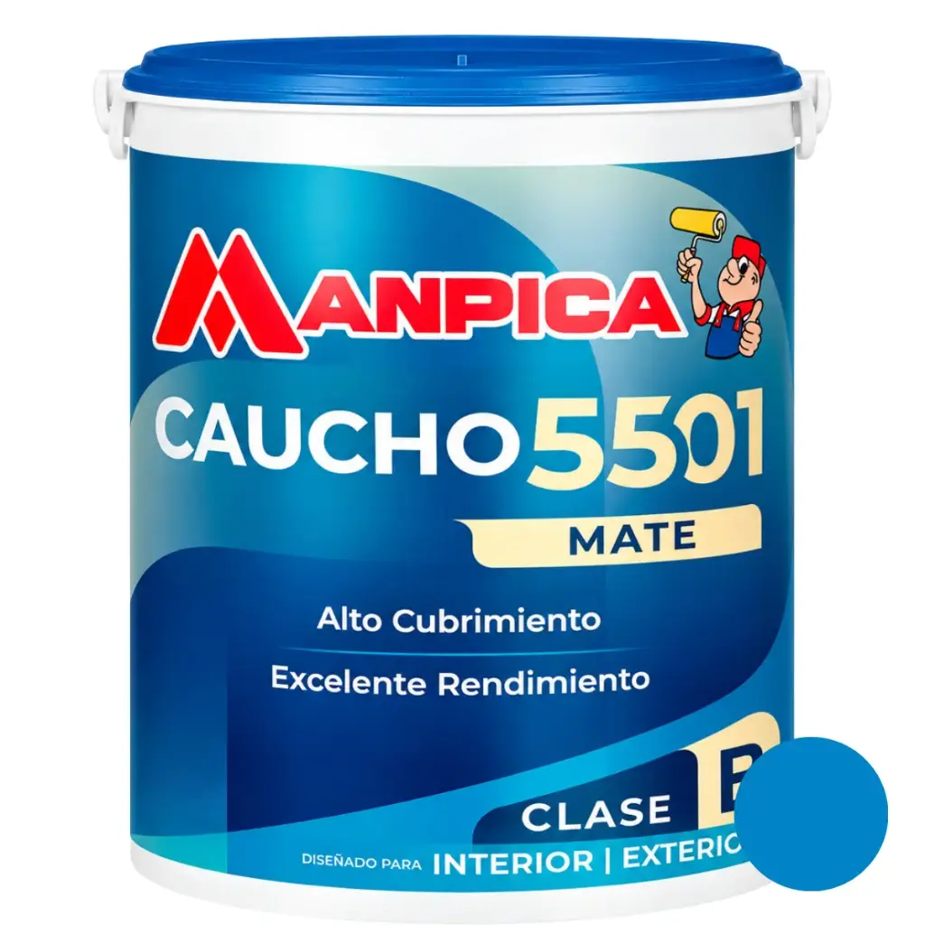 PINTURA DE CAUCHO 55-01 CLASE B 1 GL AZUL REY REF. CCB-408-10 MARCA MANPICA