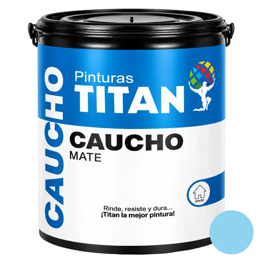 PINTURA DE CAUCHO TITAN CLASE C 1 GL COLOR AZUL CIELO REF. CCT-410-10 MARCA MANPICA