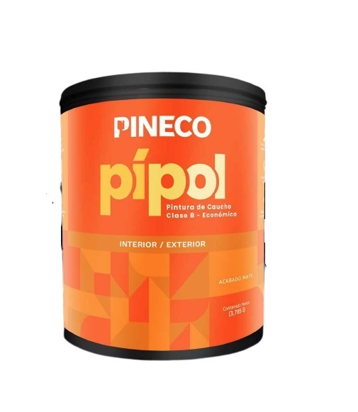 PINTURA DE CAUCHO PIPOL CLASE B 1 GL COLOR GRIS ALBA REF. PIP0174B2G MARCA PINECO