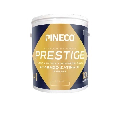 PINTURA DE CAUCHO SATINADO PRESTIGE 3 EN 1 CLASE AAA 01 GL COLOR MARFIL REF. 12AAA2G MARCA PINECO