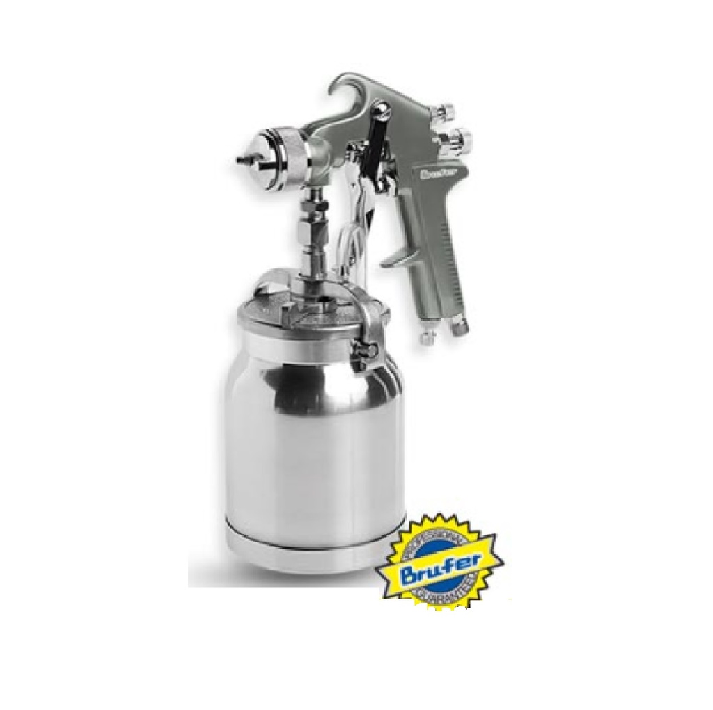 PISTOLA P/ PINTAR PROF. ALTA PRES. V/ALUM 1 LT 57 PSI BOQ. 1.8CM REF. 4001F-18 / 423953 MARCA BRUFER