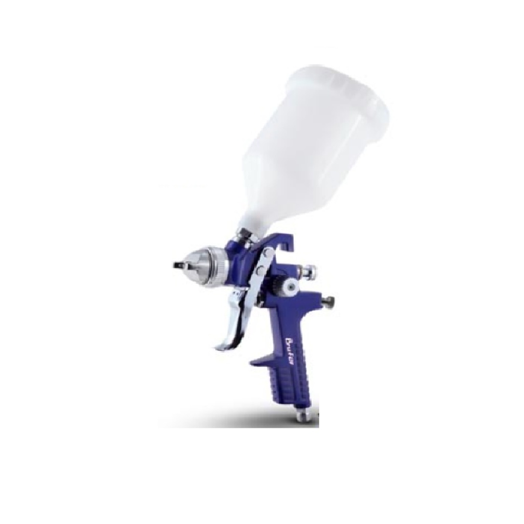 PISTOLA P/ PINTAR GRAVEDAD V/PLAST 600 ML 50 PSI BOQ. 1.3CM AZUL REF. AB17P-13 / 424004 MARCA BRUFER