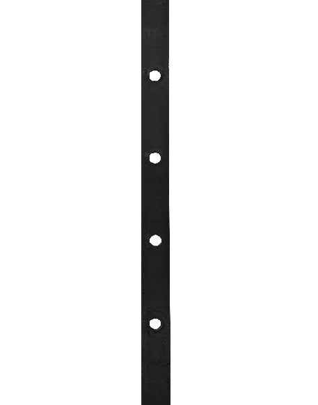 PLETINA PERFORADA 1" X 3/16" X 6 MTS HUECO REDONDO DE 12 MM (5.80 KG )