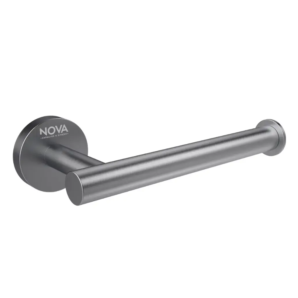 PORTAROLLO INDIVIDUAL DECORATIVO 17 CM SERIE TEMPO BRUSHED RADIANCE / GIRS REF. NVACC7616 MARCA NOVA