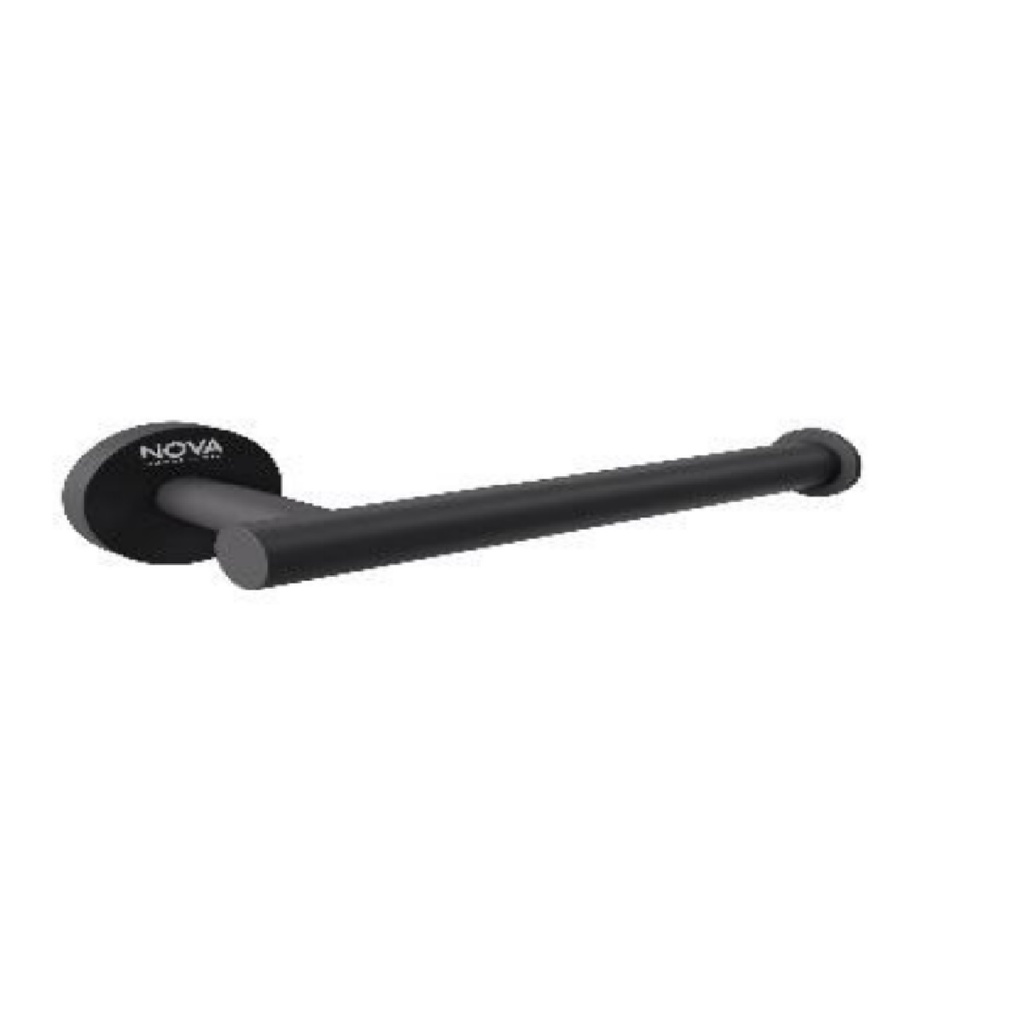 PORTAROLLO INDIVIDUAL DECORATIVO 17 CM SERIE TEMPO NOIR / NEGRO MATE REF. NVACC7626 MARCA NOVA