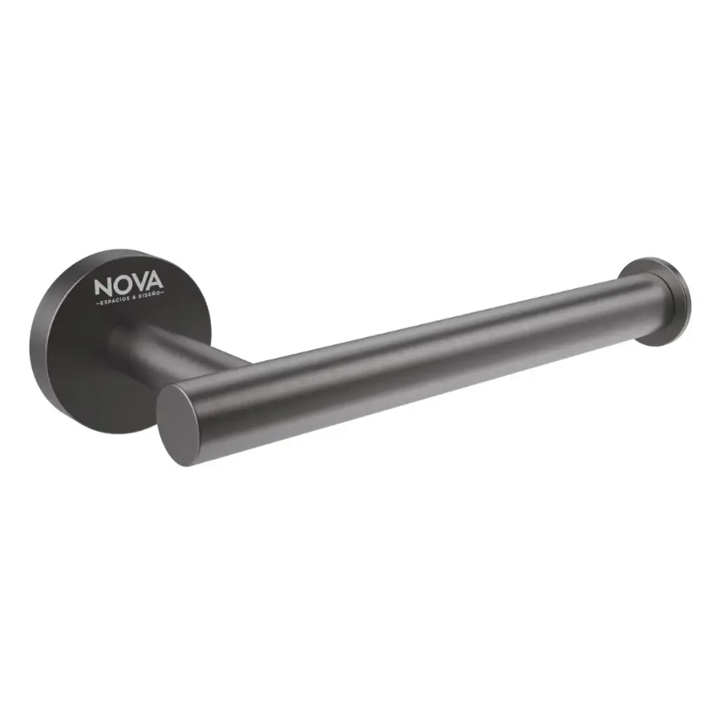 PORTAROLLO INDIVIDUAL DECORATIVO 17 CM SERIE TEMPO ANTHRACITE RAD / GRIS REF. NVACC7636 MARCA NOVA