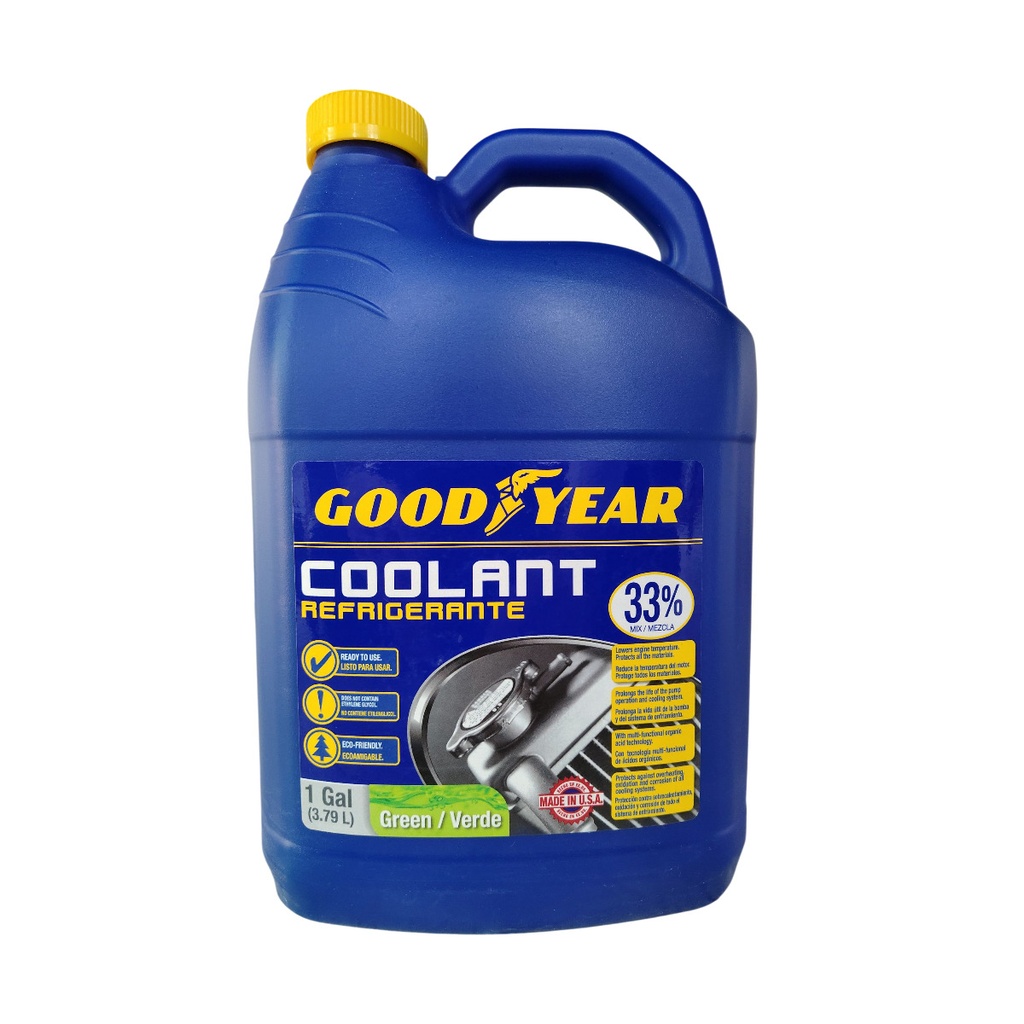 REFRIGERANTE VERDE 1 GL ( 3.79 LT ) VERDE PARA REFRIGERANTE 33% MEZCLA REF. 991-RAGREEN GOOD YEAR