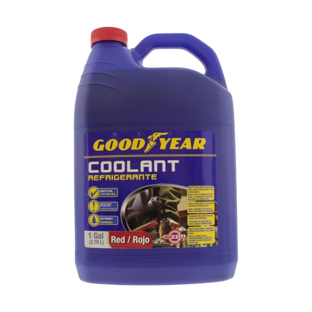 REFRIGERANTE ROJO 1 GL ( 3.79 LT ) PARA RADIADOR REF. 991-RARED / 288288 MARCA GOOD YEAR
