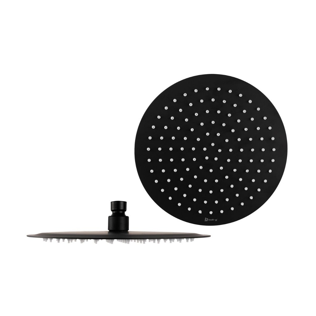 REGADERA ANTICALCAREA 10" ULTRA PLANA REDONDA SIN BRAZO BLACK GRI-0265 MARCA BELT-G