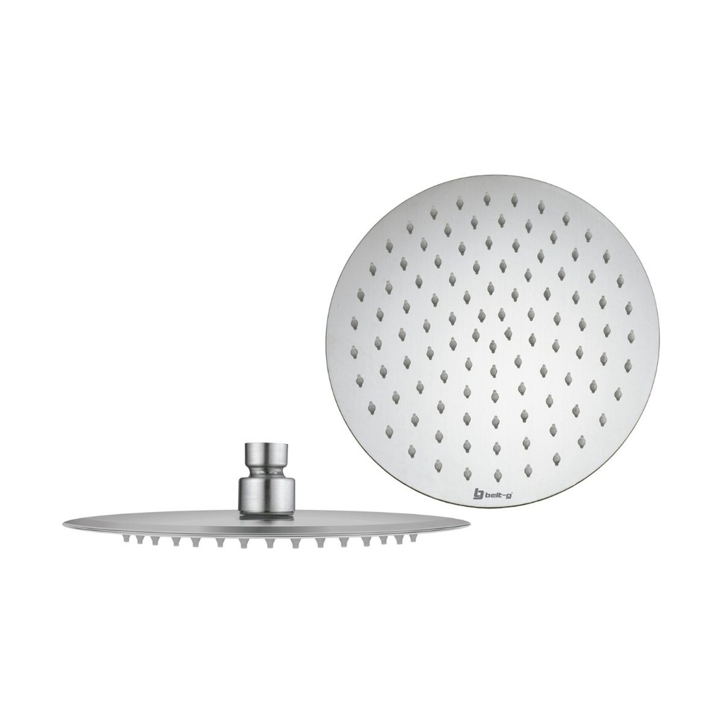 REGADERA ANTICALCAREA 10" ULTRA PLANA REDONDA SIN BRAZO BRUSHED / CEPILLADO / SATINADO GRI-0276 MARCA BELT-G