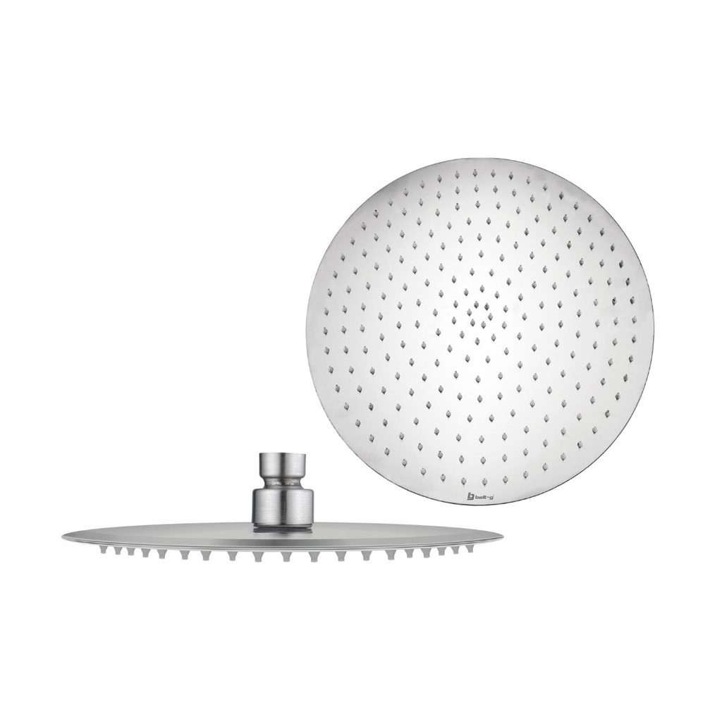 REGADERA ANTICALCAREA 16" ULTRA PLANA REDONDA SIN BRAZO BRUSHED / CEPILLADO / SATINADO GRI-0279 MARCA BELT-G