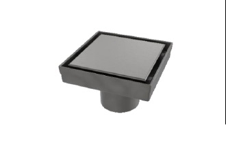 REJILLA CUADRADA / DESAGUE 10 CM SERIE UNSEEN FLAT ACERO INOX ANTHRACITE / GRIS MARCA NOVA