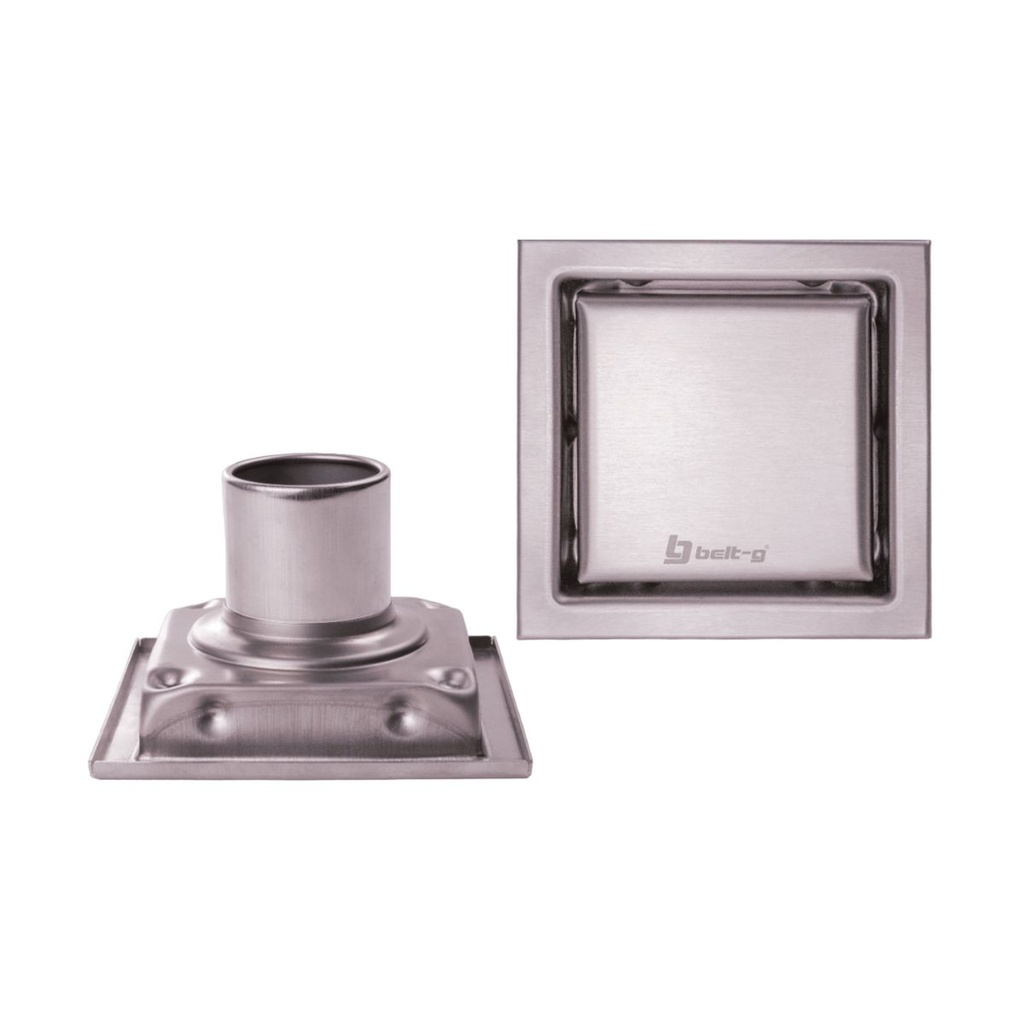 REJILLA CUADRADA / DESAGUE DOBLE FACE 10 CM ACERO INOX. GRI-0680 MARCA BELT-G