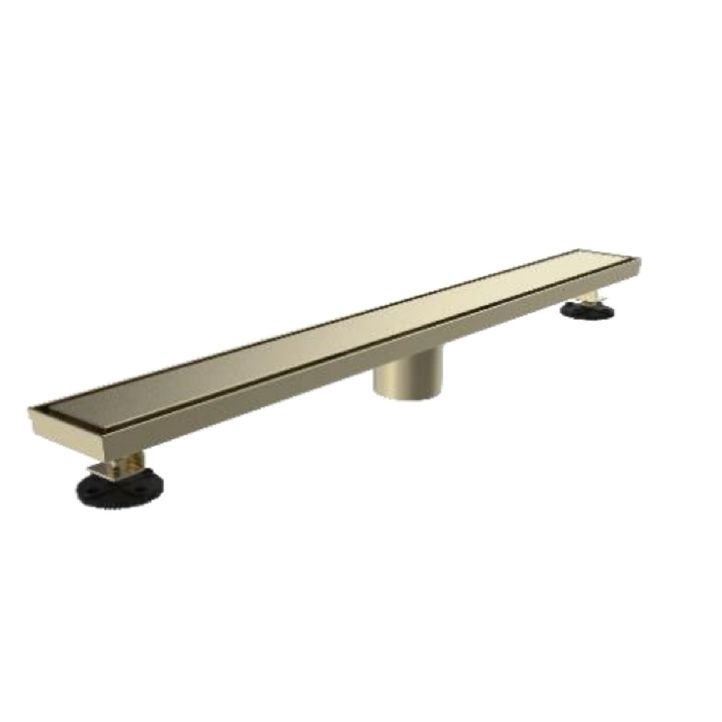 REJILLA RECTANGULAR / DESAGUE LINEAL 60 CM SERIE UNSEEN FLAT ACERO INOX D´OR / DORADO MARCA NOVA