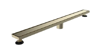REJILLA RECTANGULAR / DESAGUE LINEAL 80 CM SERIE UNSEEN FLAT ACERO INOX  D´OR / DORADO MARCA NOVA