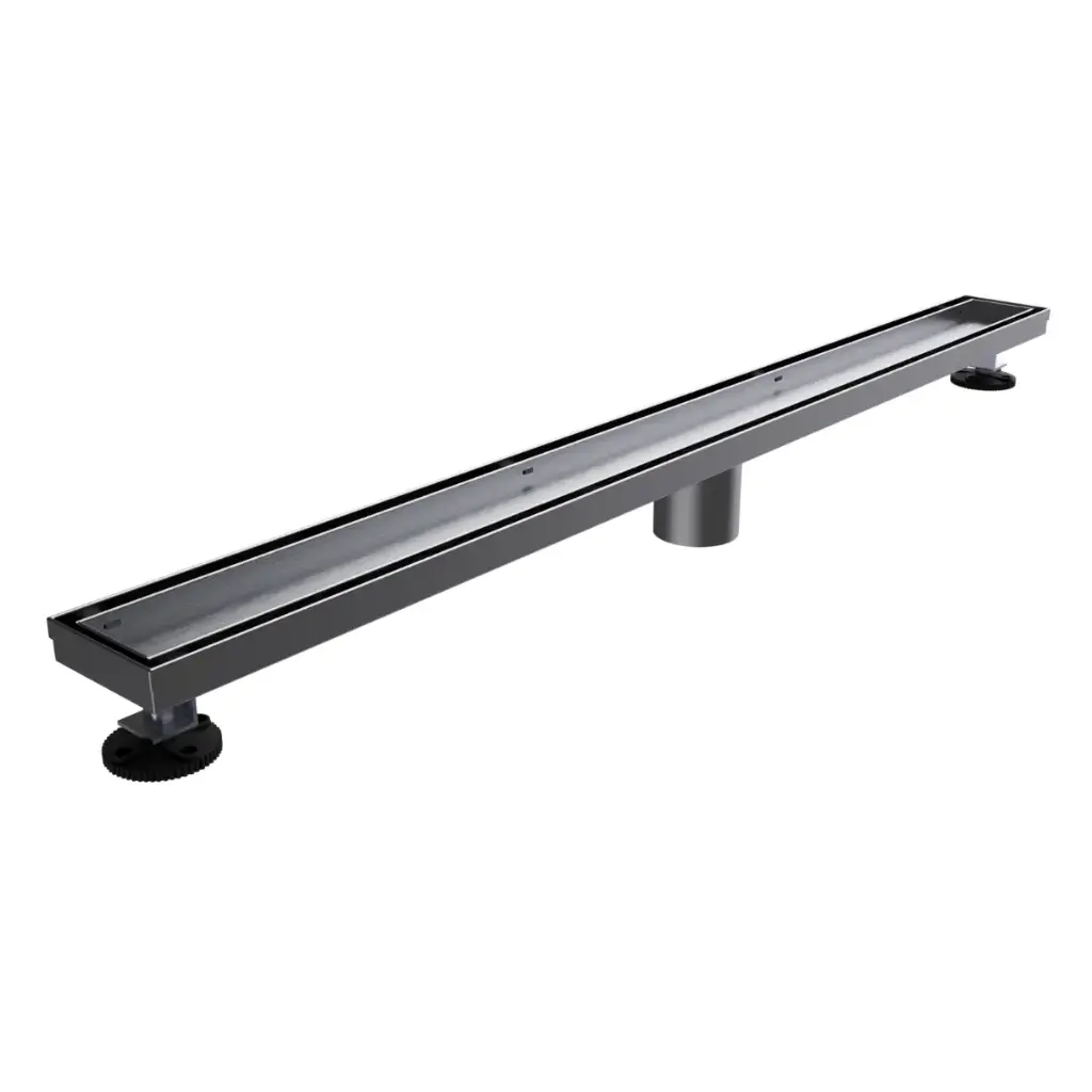 REJILLA RECTANGULAR / DESAGUE LINEAL 80 CM SERIE UNSEEN FLAT ACERO INOX BRUSHED / GRIS MARCA NOVA