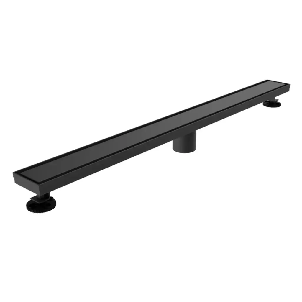 REJILLA RECTANGULAR / DESAGUE LINEAL 80 CM SERIE UNSEEN FLAT ACERO INOX NOIR / NEGRO MARCA NOVA