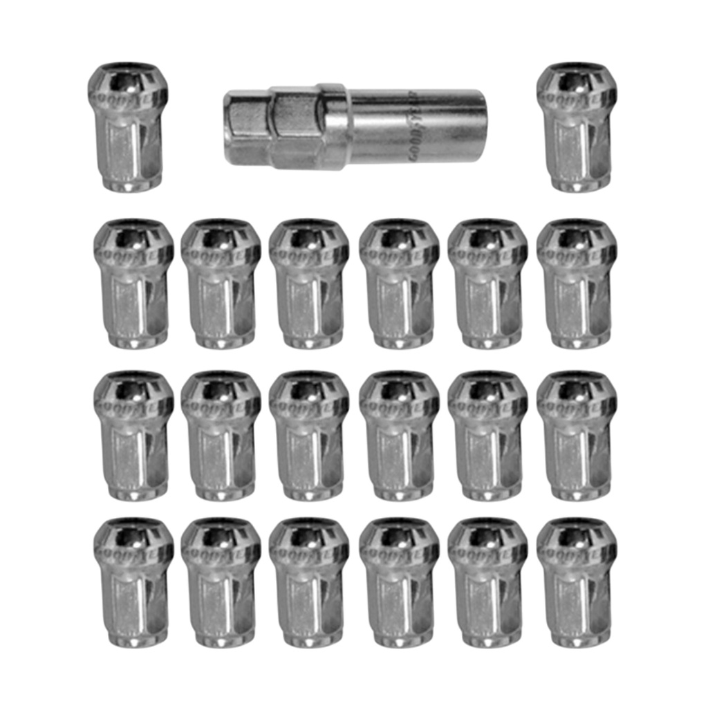 SET TUERCAS ANTIROBO PARA NEUMATICO M12 x 1.50 MM 21 PZAS REF. 991-1907091 / 070915 MARCA GOOD YEAR