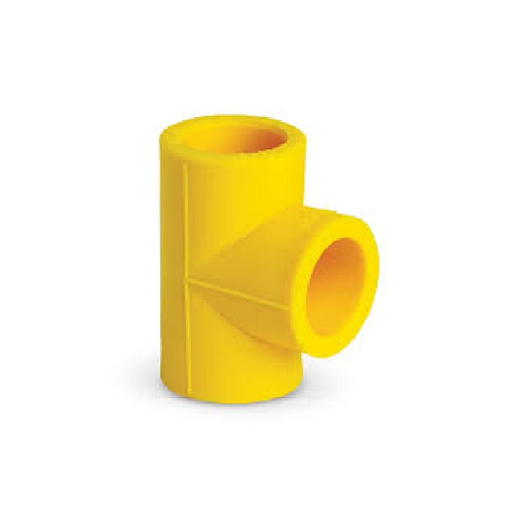 TEE REDUCIDA LISA DE 32 MM X 20 MM LINEA AMARILLA REF. DSC102A MARCA DONSEN
