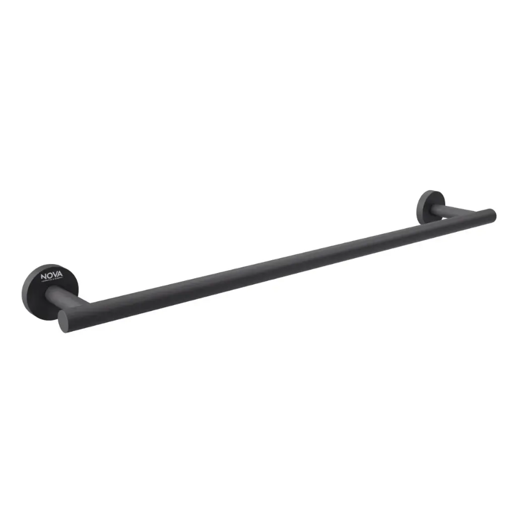 TOALLERO DE BARRA ACERO INOXIDABLE 60 CM SERIE TEMPO NOIR / NEGRO MATE REF. NVACC7623 NOVA