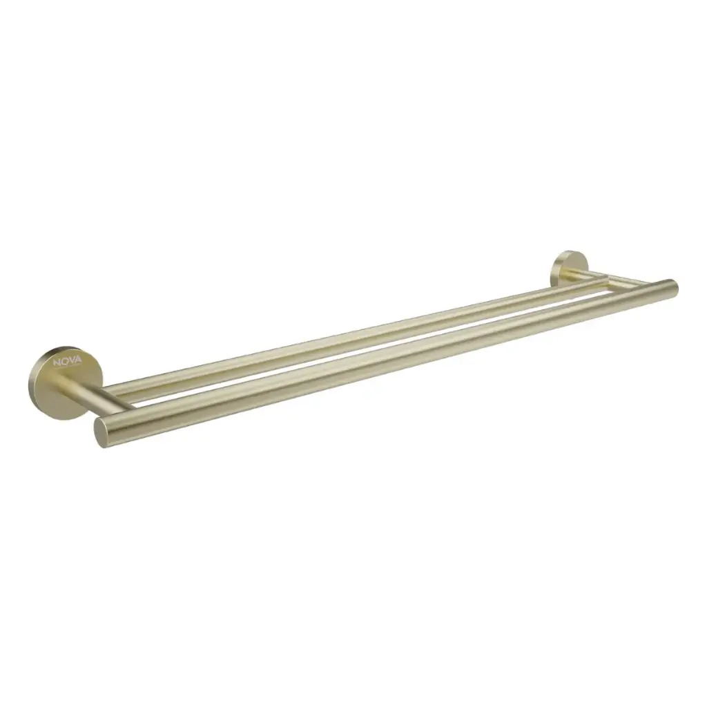 TOALLERO DE BARRA ACERO INOXIDABLE 60 CM DOBLE SERIE TEMPO D´OR RADIANCE / DORADO REF NVACC7644 NOVA