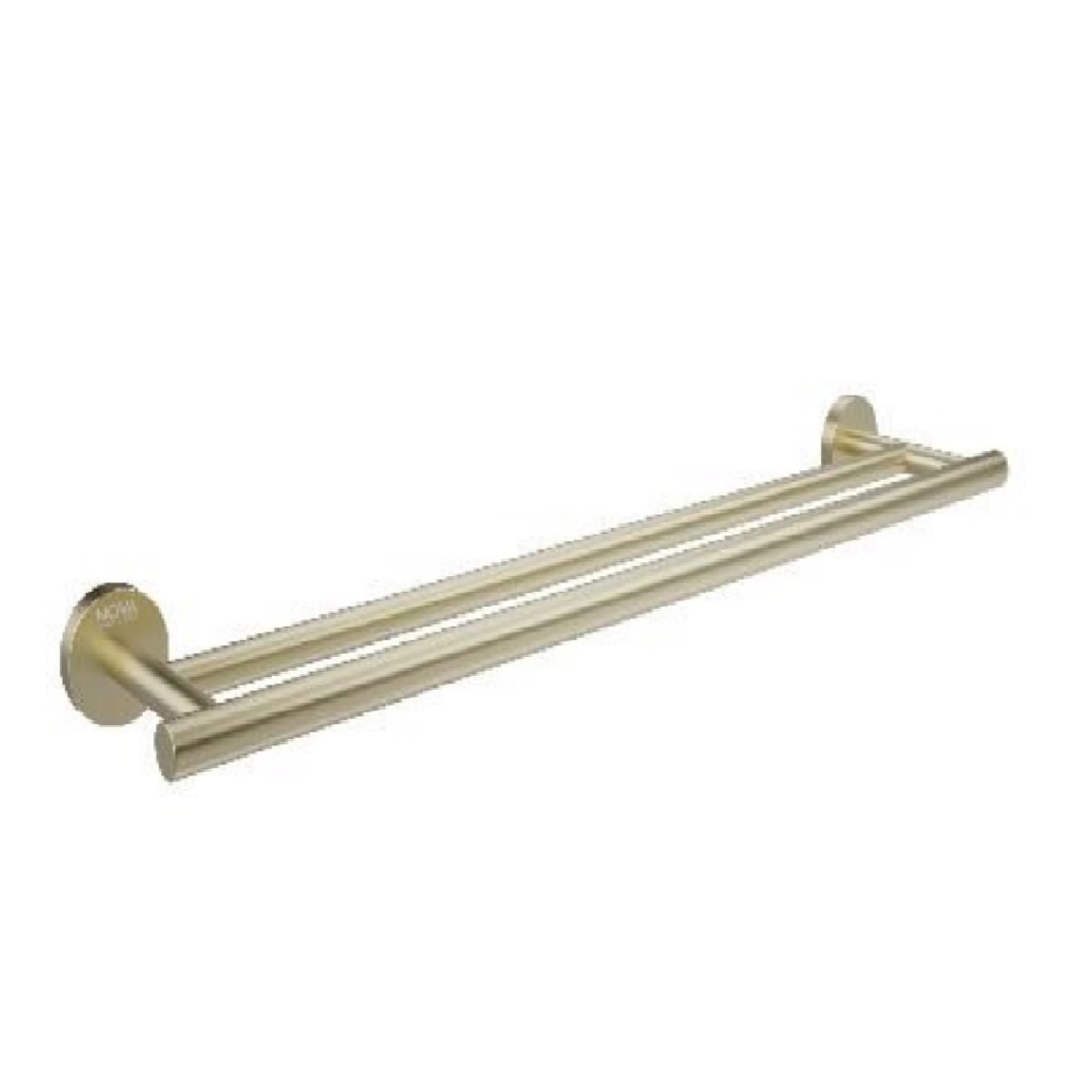 TOALLERO DE BARRA ACERO INOXIDABLE 60 CM DOBLE SERIE TEMPO D´OR RADIANCE / DORADO REF NVACC7644 NOVA
