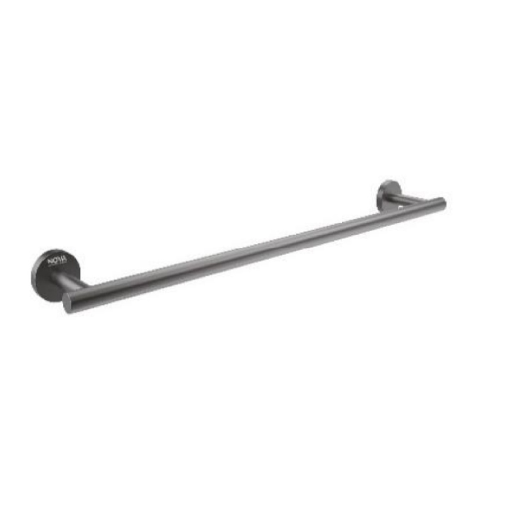 TOALLERO DE BARRA ACERO INOXIDABLE 60 CM SERIE TEMPO ANTHRACITE RAD / GRIS REF. NVACC7633 NOVA