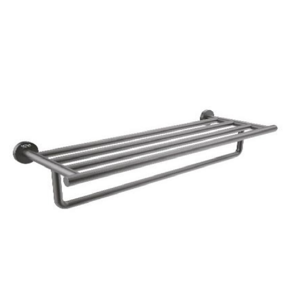 TOALLERO DE BARRA ACERO INOXIDABLE 60 CM T/ HOTEL SERIE TEMPO ANTHRA RAD / GRIS REF. NVACC7635 NOVA