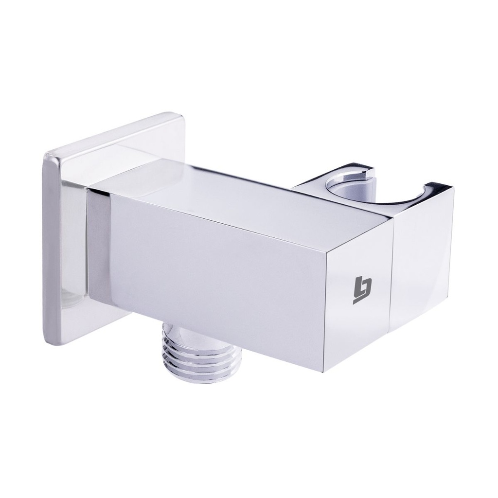 TOMA DE AGUA CUADRADA CON SOPORTE P/ DUCHA TELEFONO GRI-1013 MARCA BELT-G