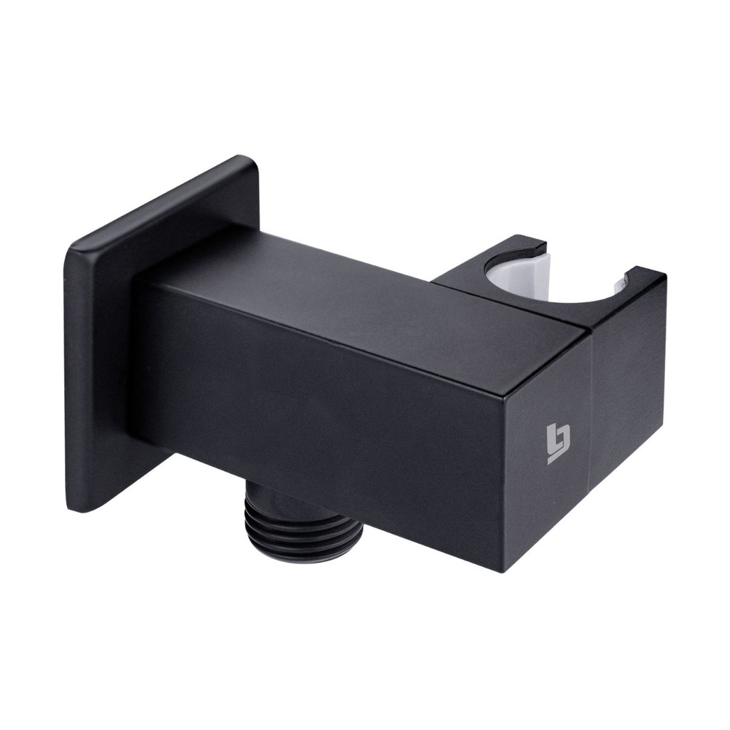 TOMA DE AGUA CUADRADA CON SOPORTE P/ DUCHA TELEFONO BLACK GRI-1017 MARCA BELT-G
