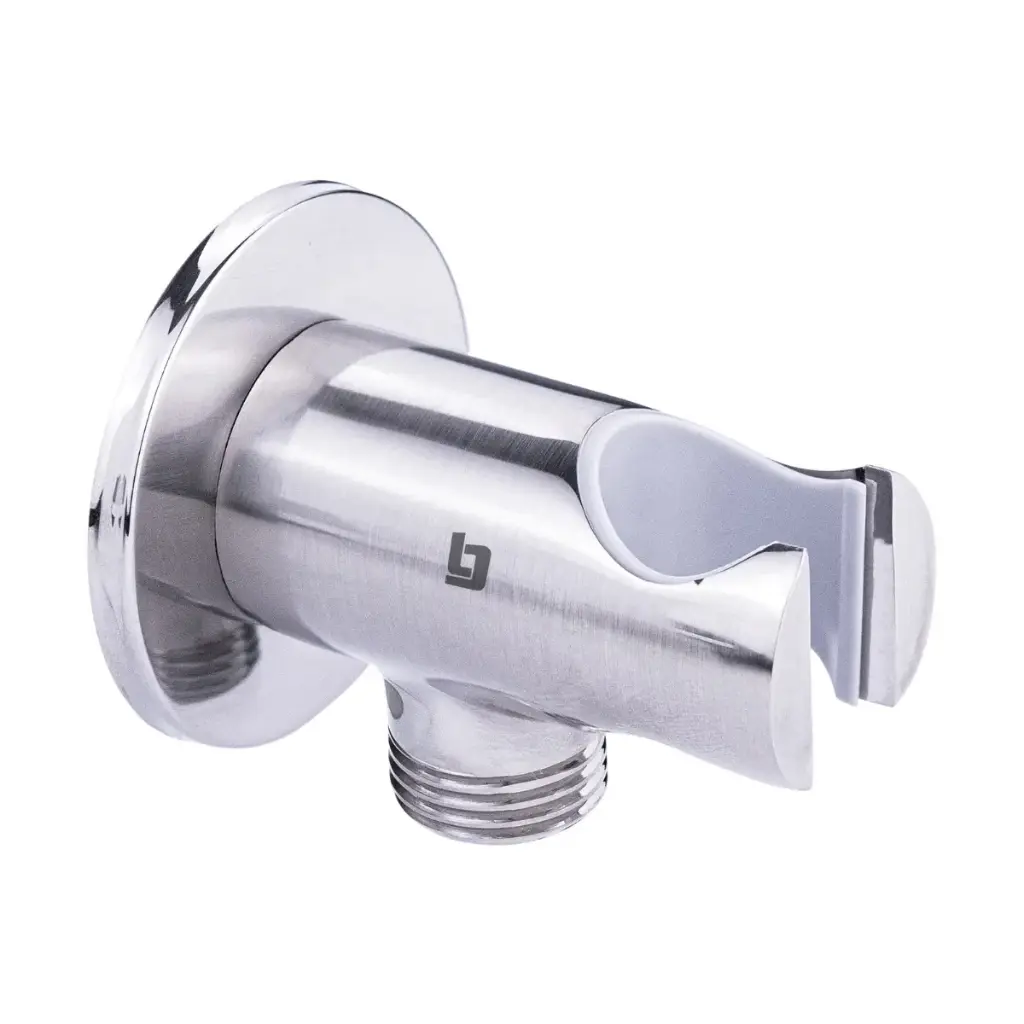 TOMA DE AGUA REDONDA CON SOPORTE P/ DUCHA TELEFONO BRUSHED / CEPILLADO / SATINADO GRI-1020 MARCA BELT-G