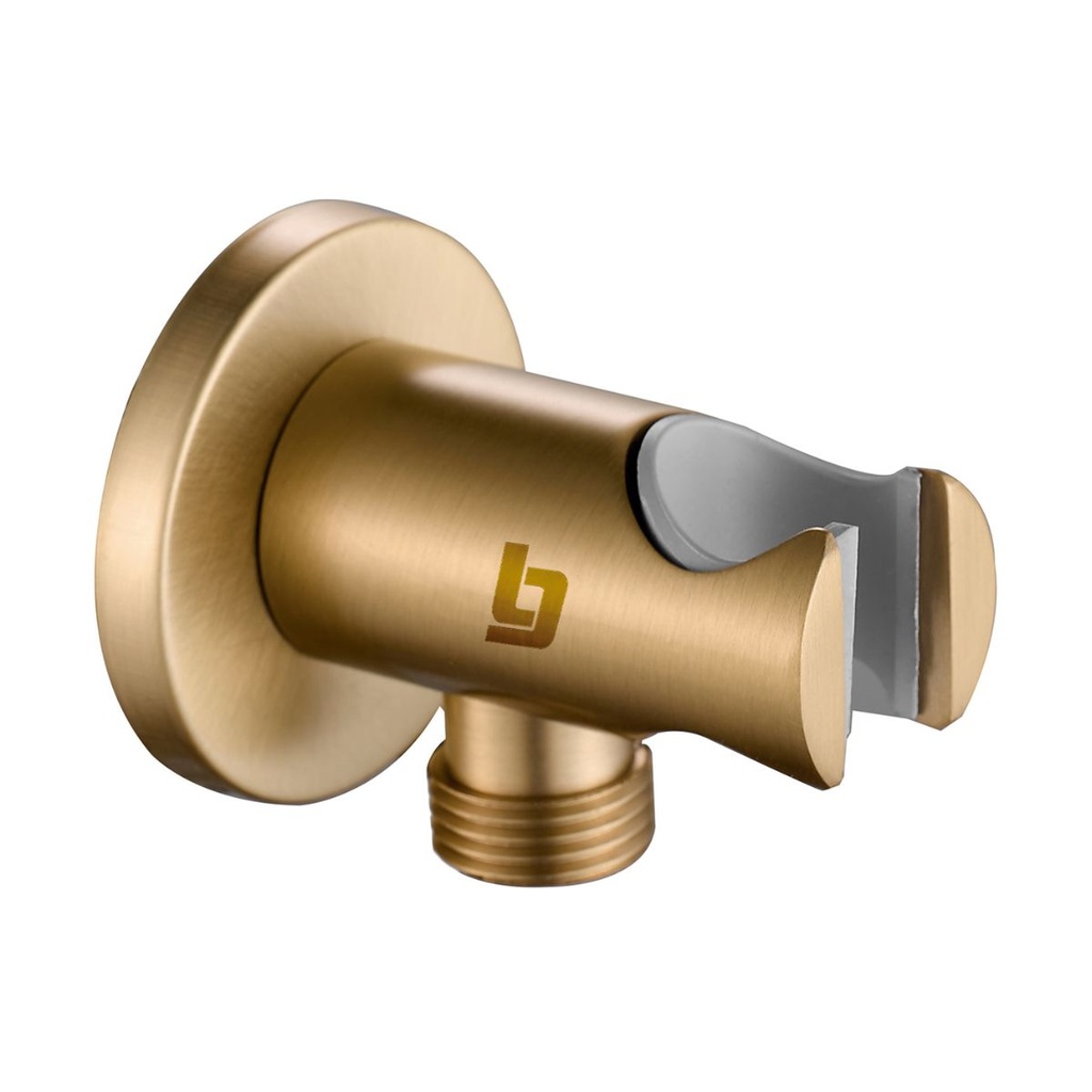 TOMA DE AGUA REDONDA CON SOPORTE P/ DUCHA TELEFONO GOLDEN BRUSHED / CEPILLADO / SATINADO GRI-1039 MARCA BELT-G