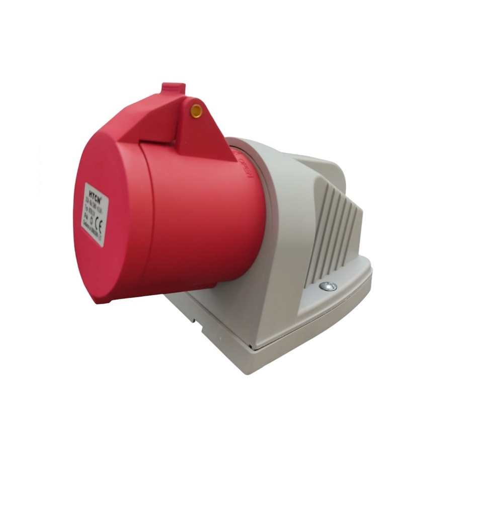 TOMA INDUSTRIAL HEMBRA 3 P + T 380 - 415 V 32 A IP44 SUPERFICIAL REF. HTB124 MARCA HTCN