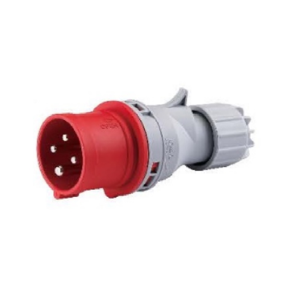 TOMA INDUSTRIAL MACHO 3 P + T 380 - 415 V 16 A IP44 REF. HTN014 MARCA HTCN