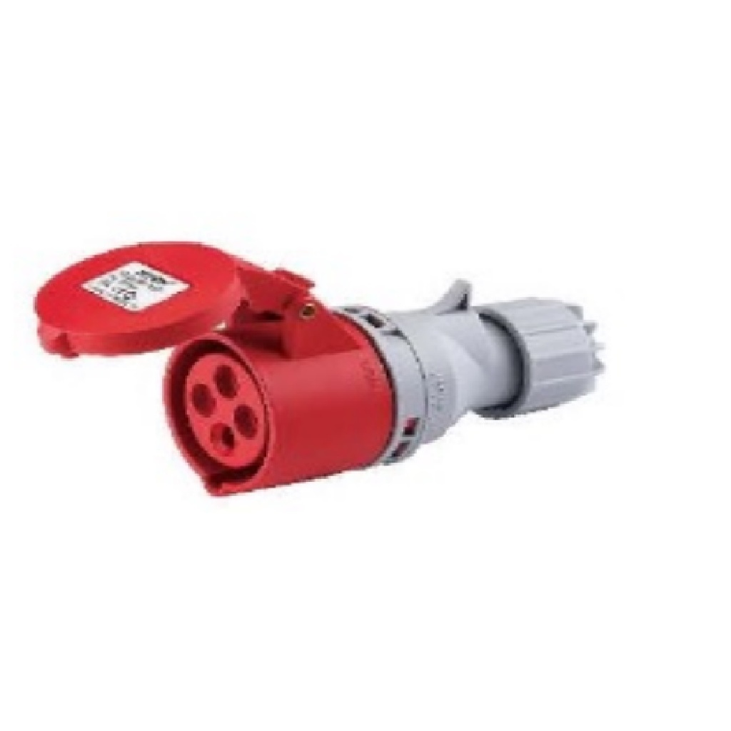 TOMA INDUSTRIAL HEMBRA 3 P + T 380 - 415 V 32 A IP44 REF. HTN224 MARCA HTCN