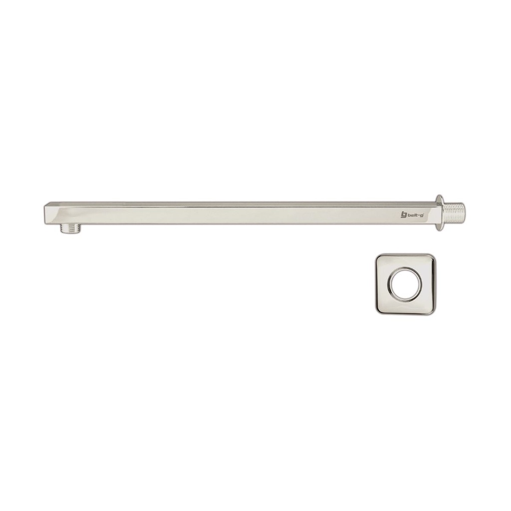 TUBO LARGO PARA REGADERA 1/2" CUADRADO BRUSHED / CEPILLADO / SATINADO GRI-0143 MARCA BELT-G