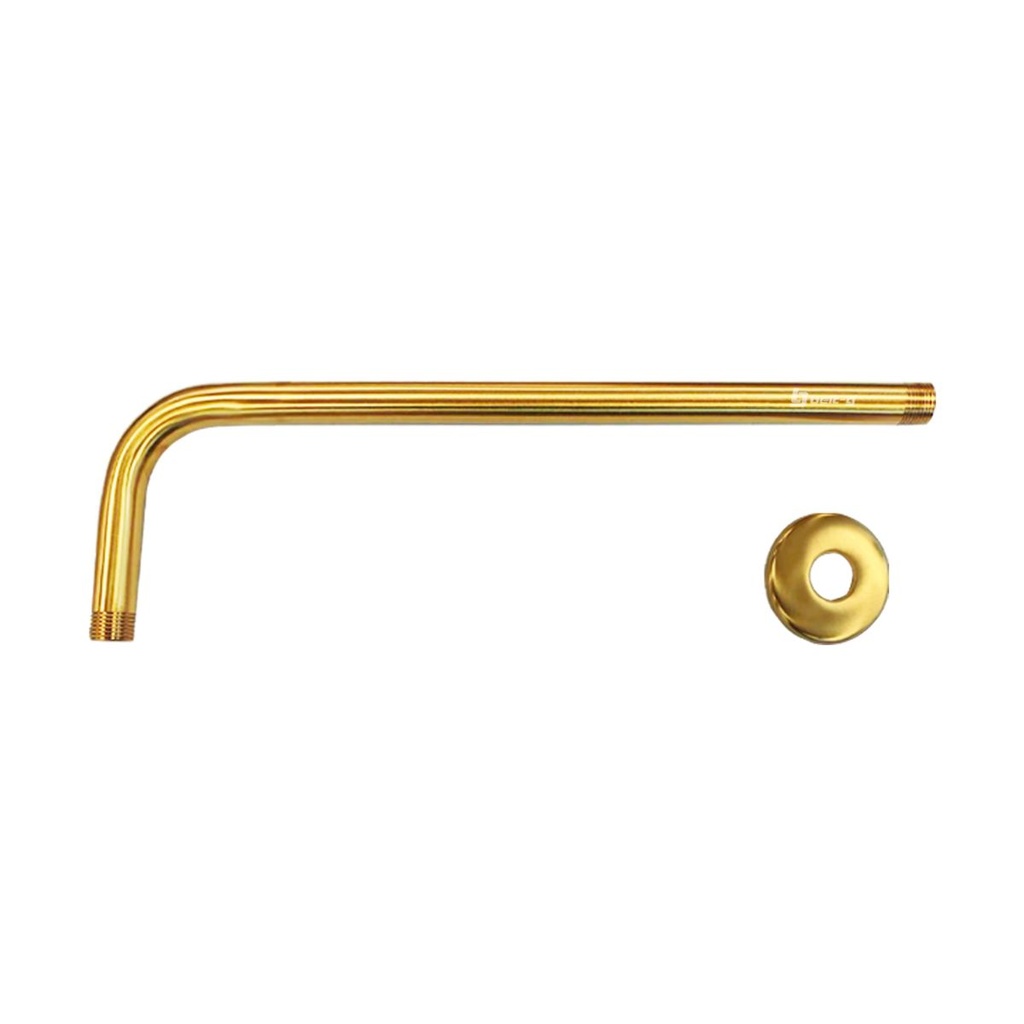 TUBO LARGO PARA REGADERA 1/2 X 90° GOLDEN BRUSHED / CEPILLADO / SATINADO REF. GRI-1029 MARCA BELT-G