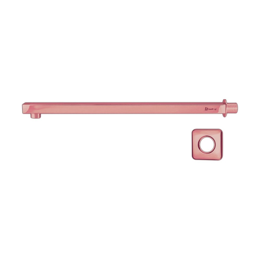 TUBO LARGO PARA REGADERA 1/2" CUADRADO ROSE GOLD GRI-1030 MARCA BELT-G