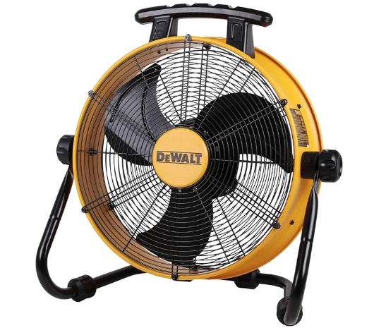 VENTILADOR DE PISO ASPA 18" INDUSTRIAL 1/6HP 120V AJUSTABLE 180° 3 VELOCIDAD S/RUEDA DXF1840 DEWALT