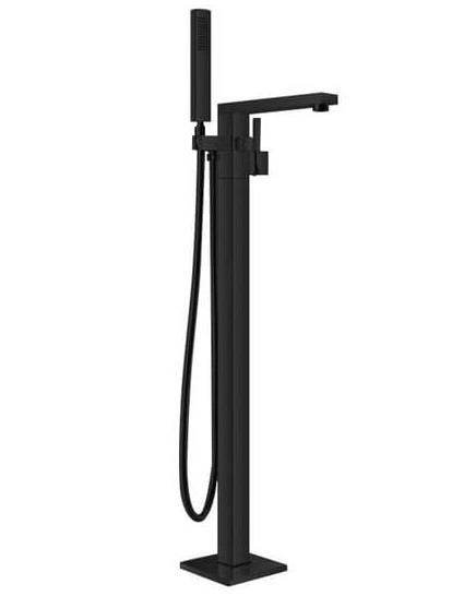 GRIFERIA DE PISO / PIE MONOMANDO PARA BAÑERA MOD. KUBE NOIR NEGRO REF. NVGRI9832 MARCA NOVA